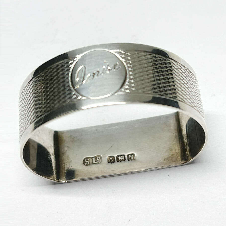 Hallmarked Silver Serviette Ring Birmingham 1937