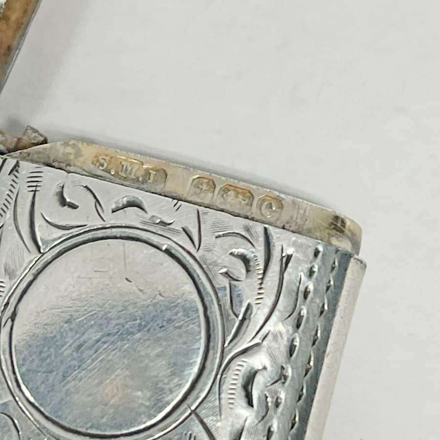 Hallmarked Silver Vesta Case Birmingham 1902