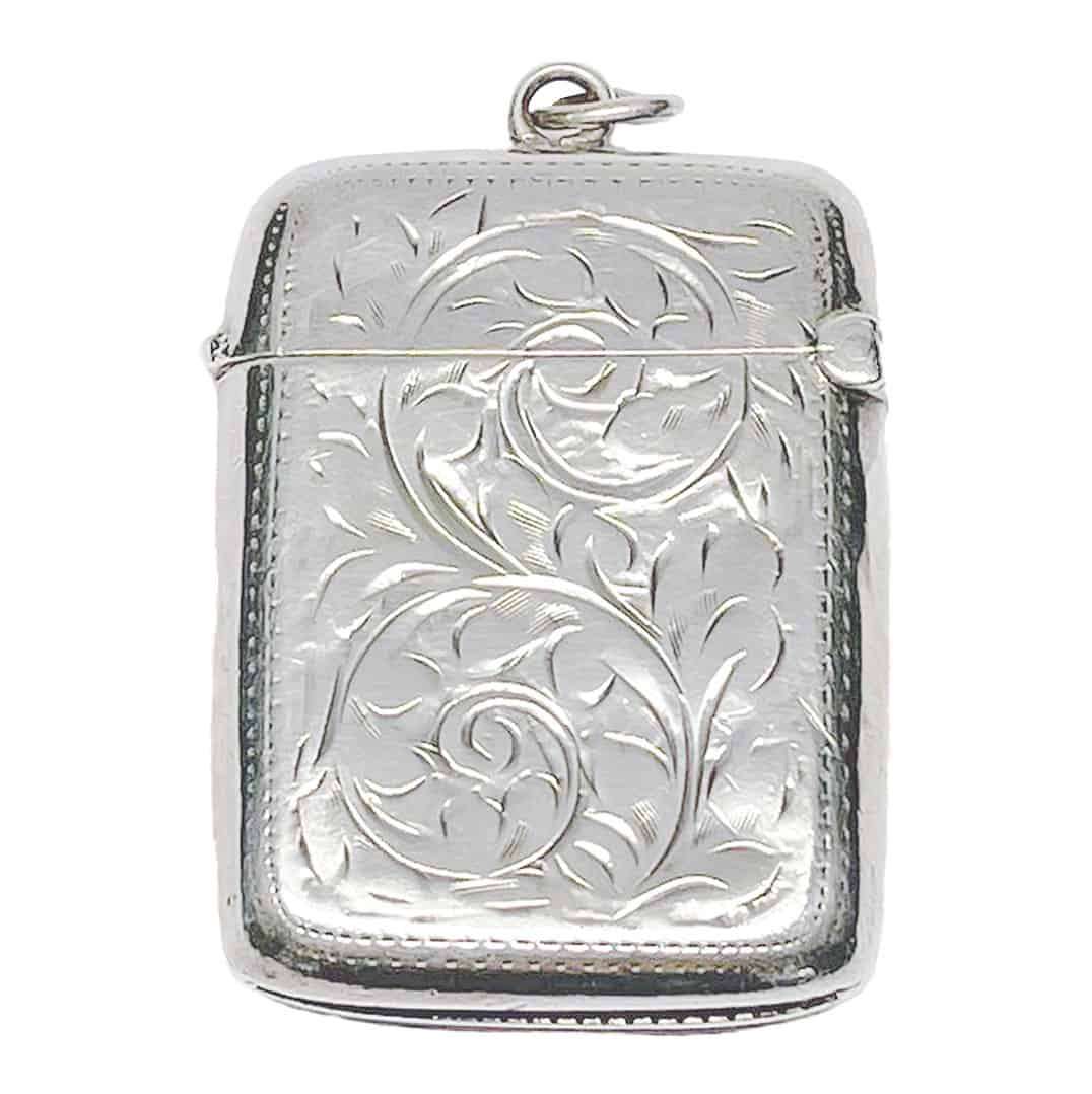 Hallmarked Silver Vesta Case Birmingham 1902