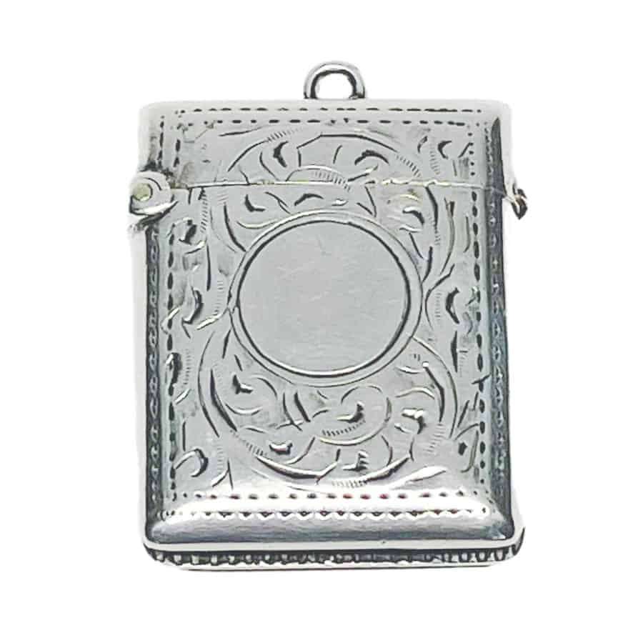 Hallmarked Silver Vesta Case Birmingham 1902