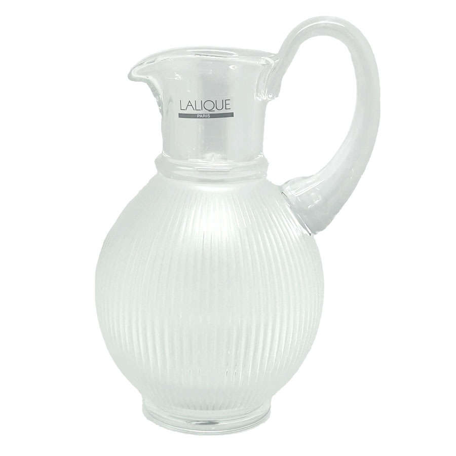 Lalique Crystal Langeais Frosted Fluted Jug