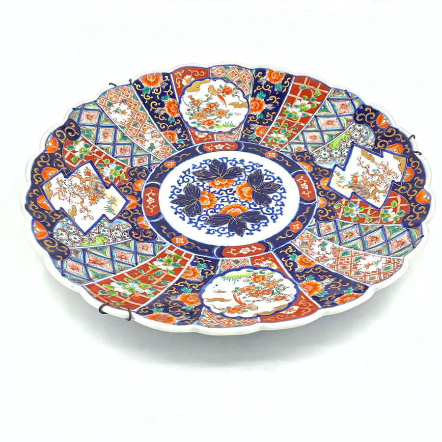 Large Imari Japanese Meiji Period Bird Of Paradise Wall Charger C1868