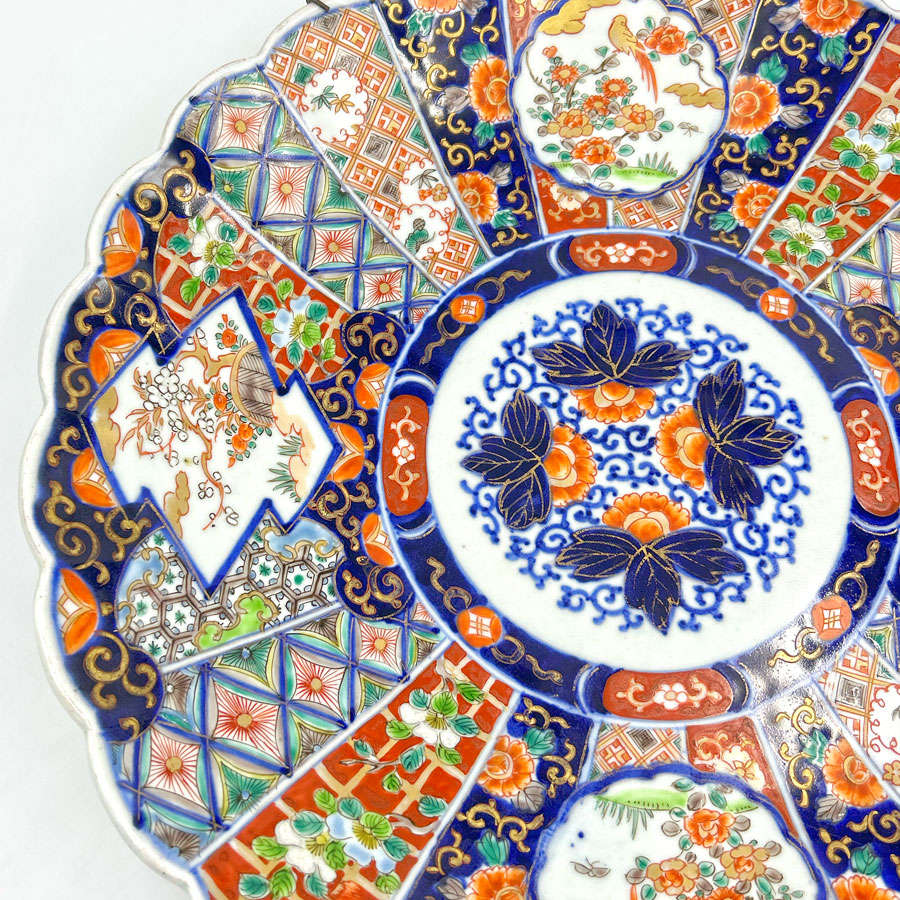 Large Imari Japanese Meiji Period Bird Of Paradise Wall Charger C1868