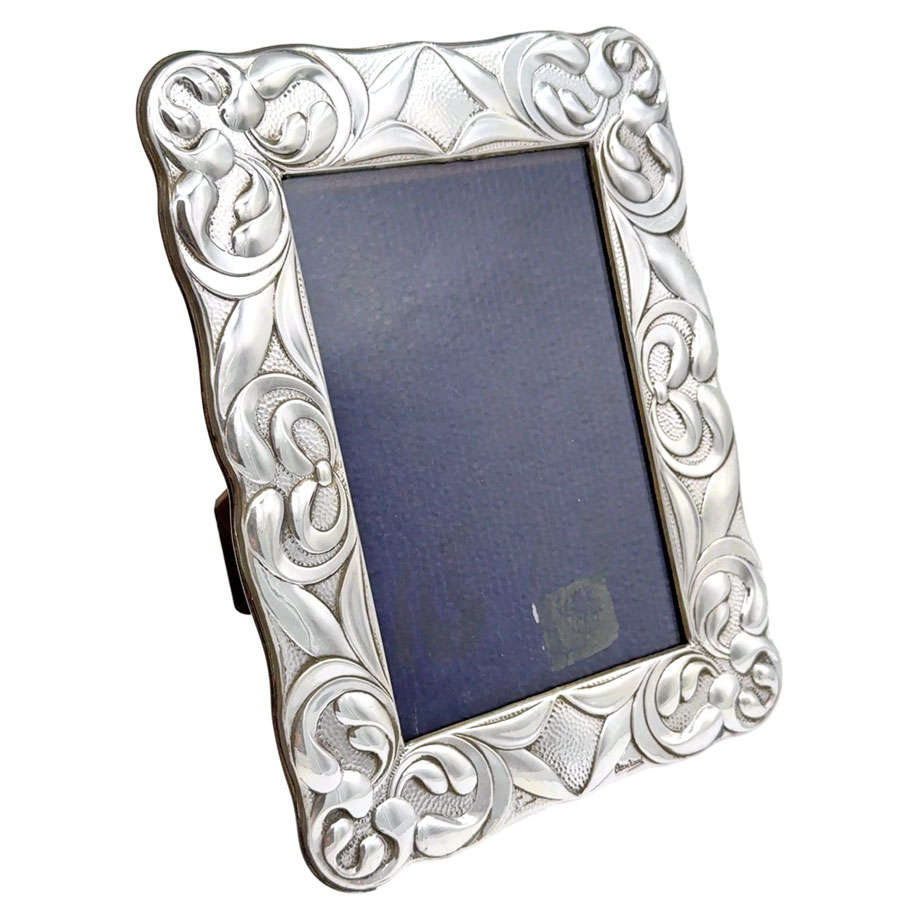 Large Italian 925 Silver Picture Frame Otto Viani