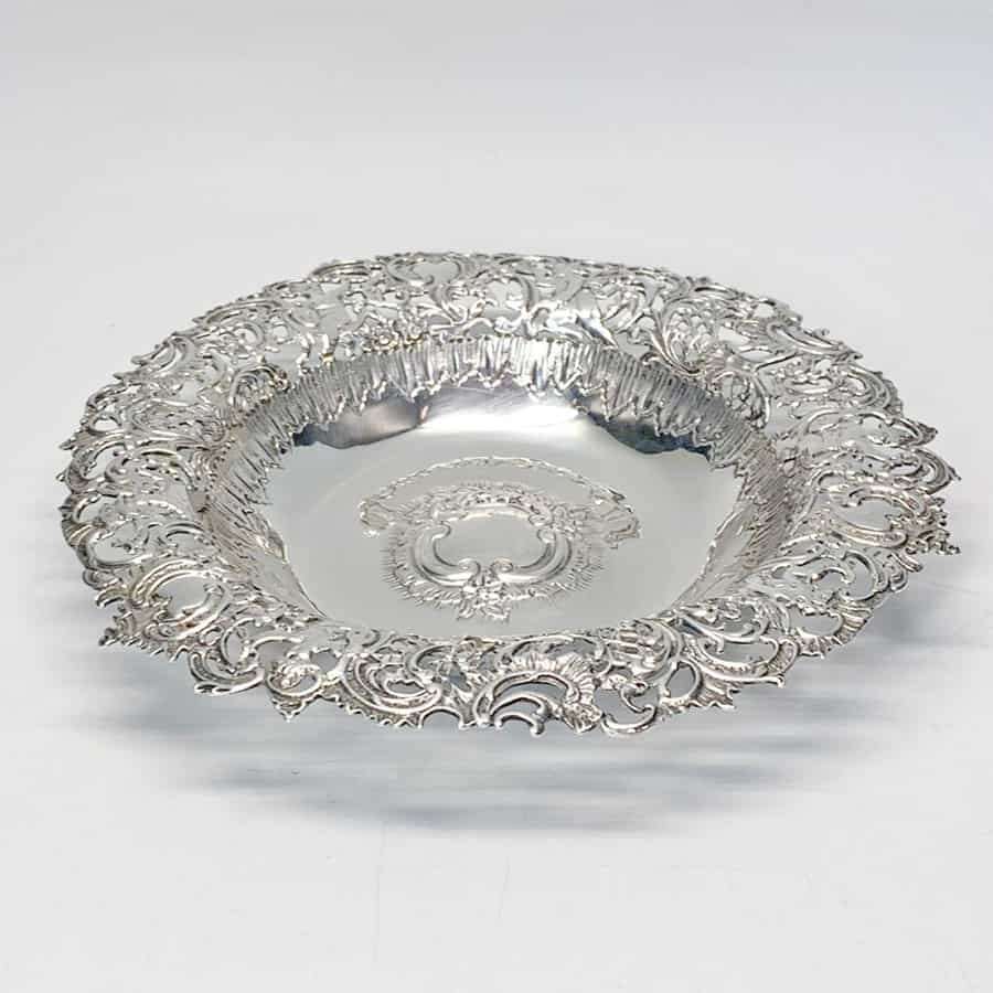Late Victorian Silver Pierced Bowl Birmingham 1893