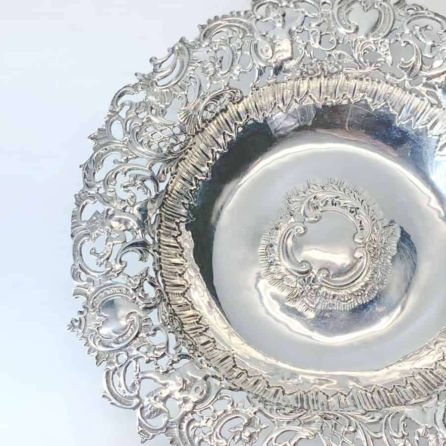 Late Victorian Silver Pierced Bowl Birmingham 1893