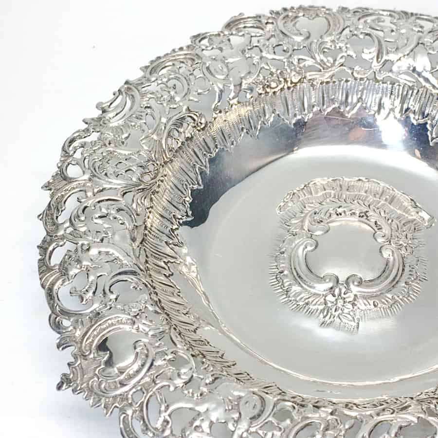 Late Victorian Silver Pierced Bowl Birmingham 1893
