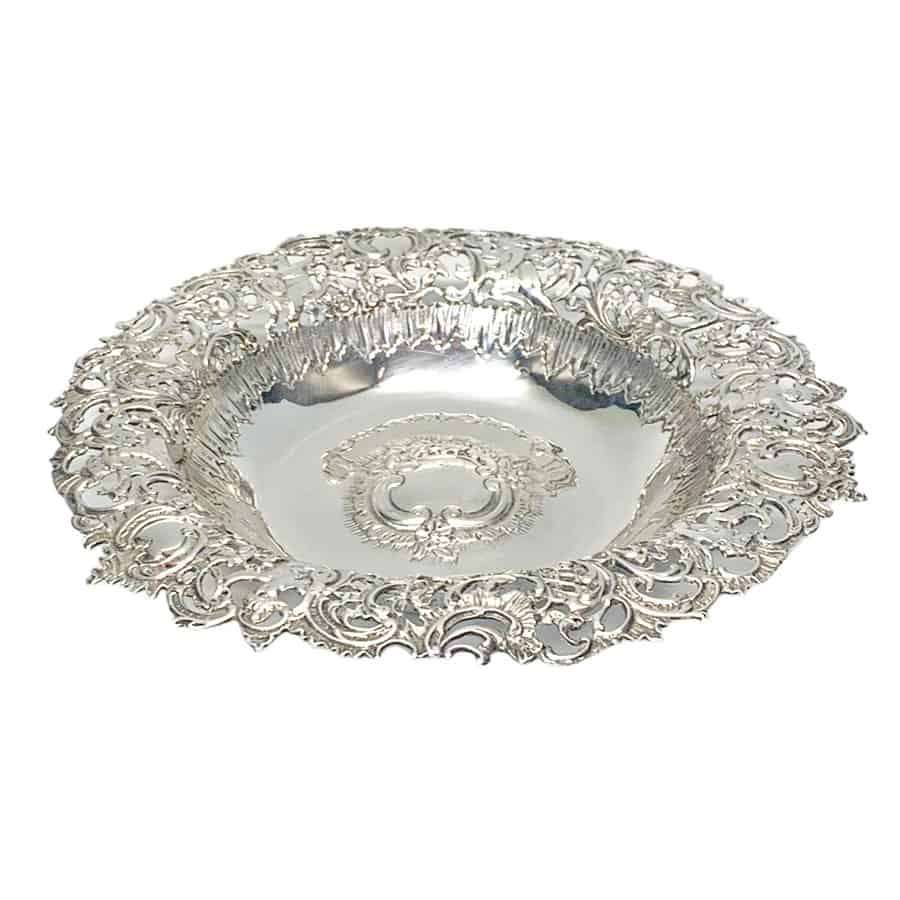 Late Victorian Silver Pierced Bowl Birmingham 1893