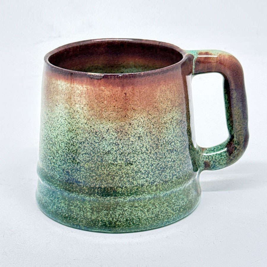 Linnware Beer Tankard Mottled Green Glaze