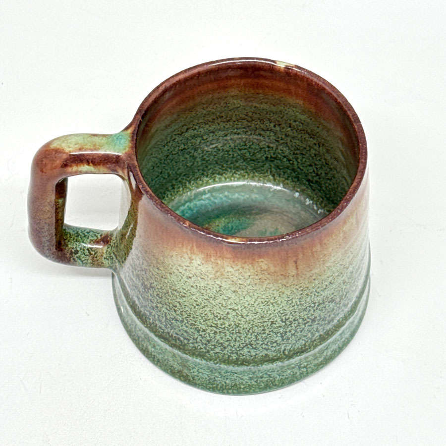 Linnware Beer Tankard Mottled Green Glaze