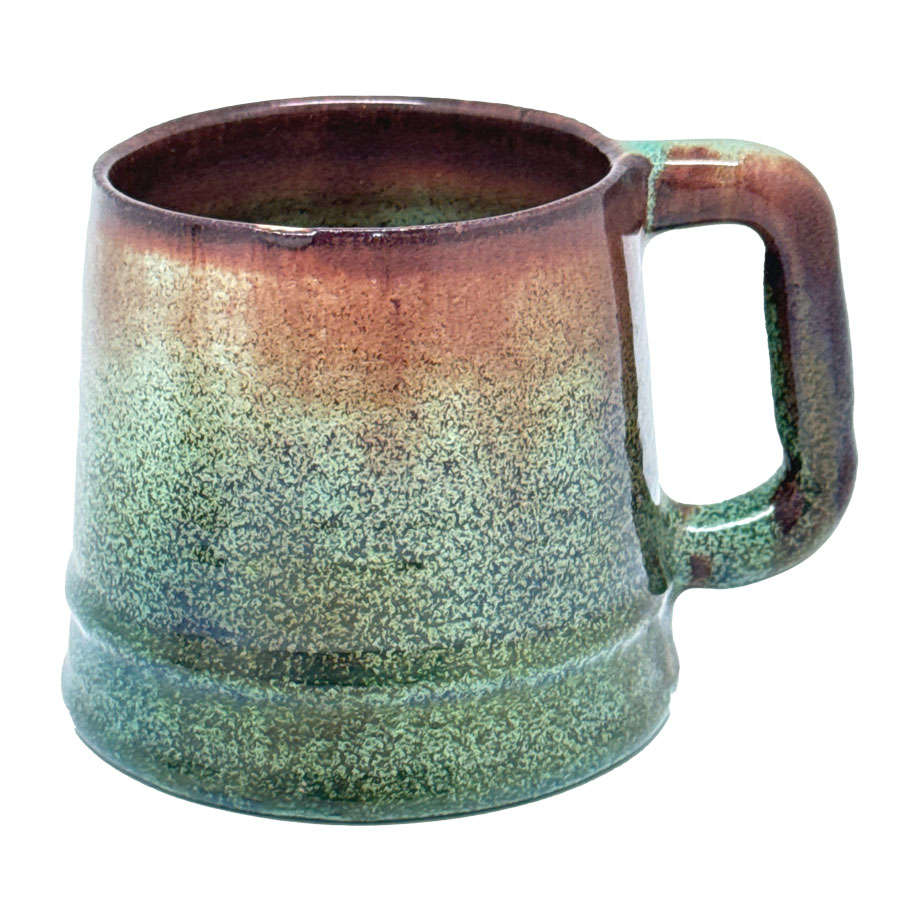 Linnware Beer Tankard Mottled Green Glaze