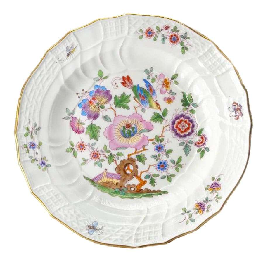 Meissen Indianische Blumen Fluted Cabinet Plate 20th