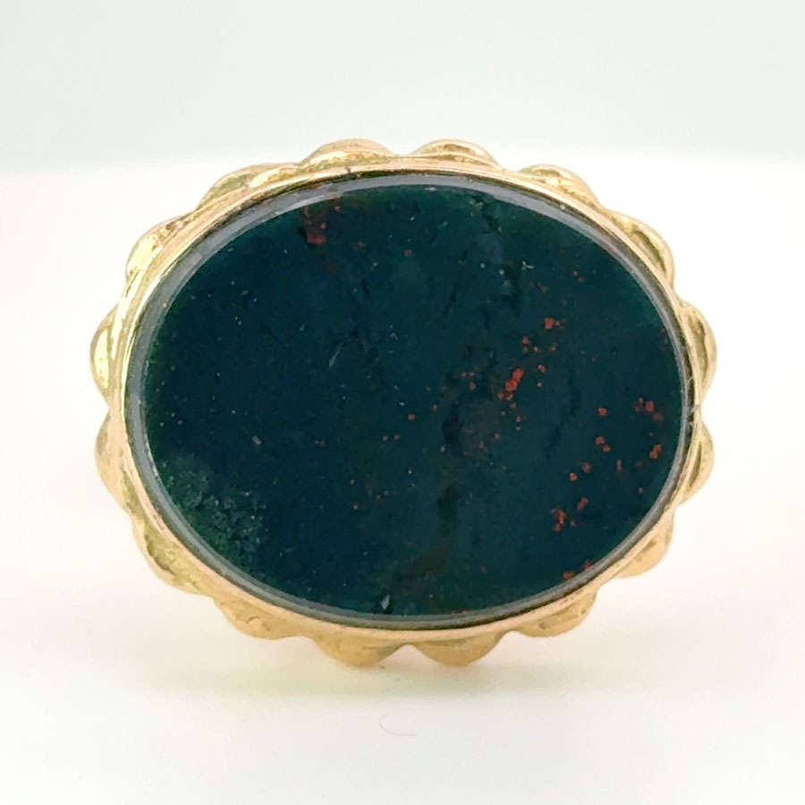 Rare Victorian 9ct Gold St Christopher Bloodstone Fob Seal