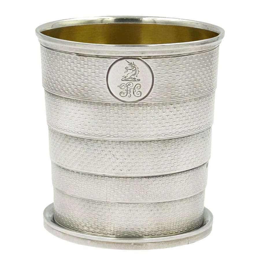 Rare Silver Collapsible Cup London 1857 By John Harris