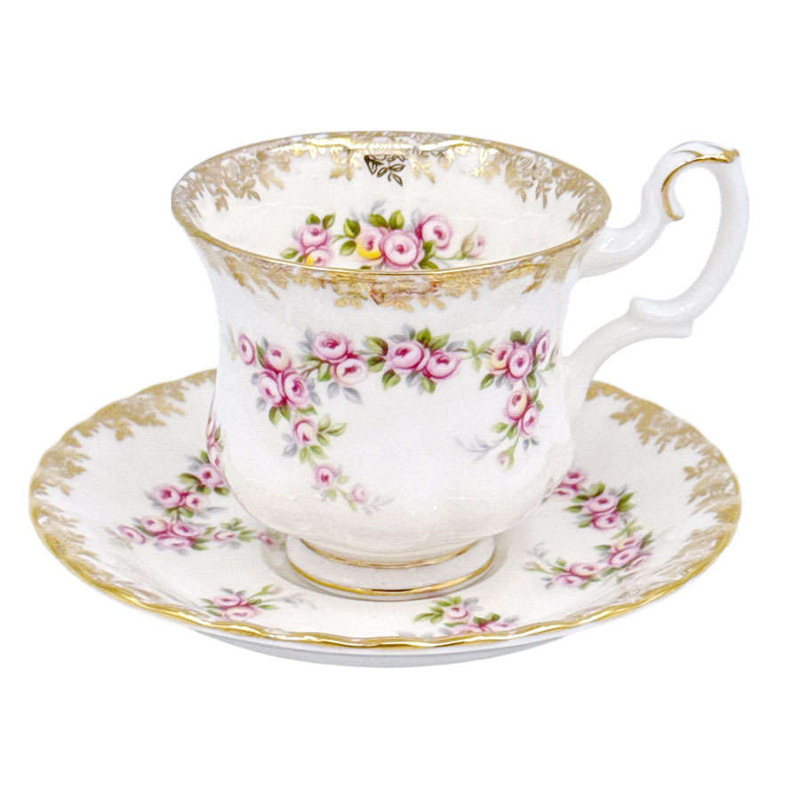 Royal Albert Dimity Rose Coffee Duo