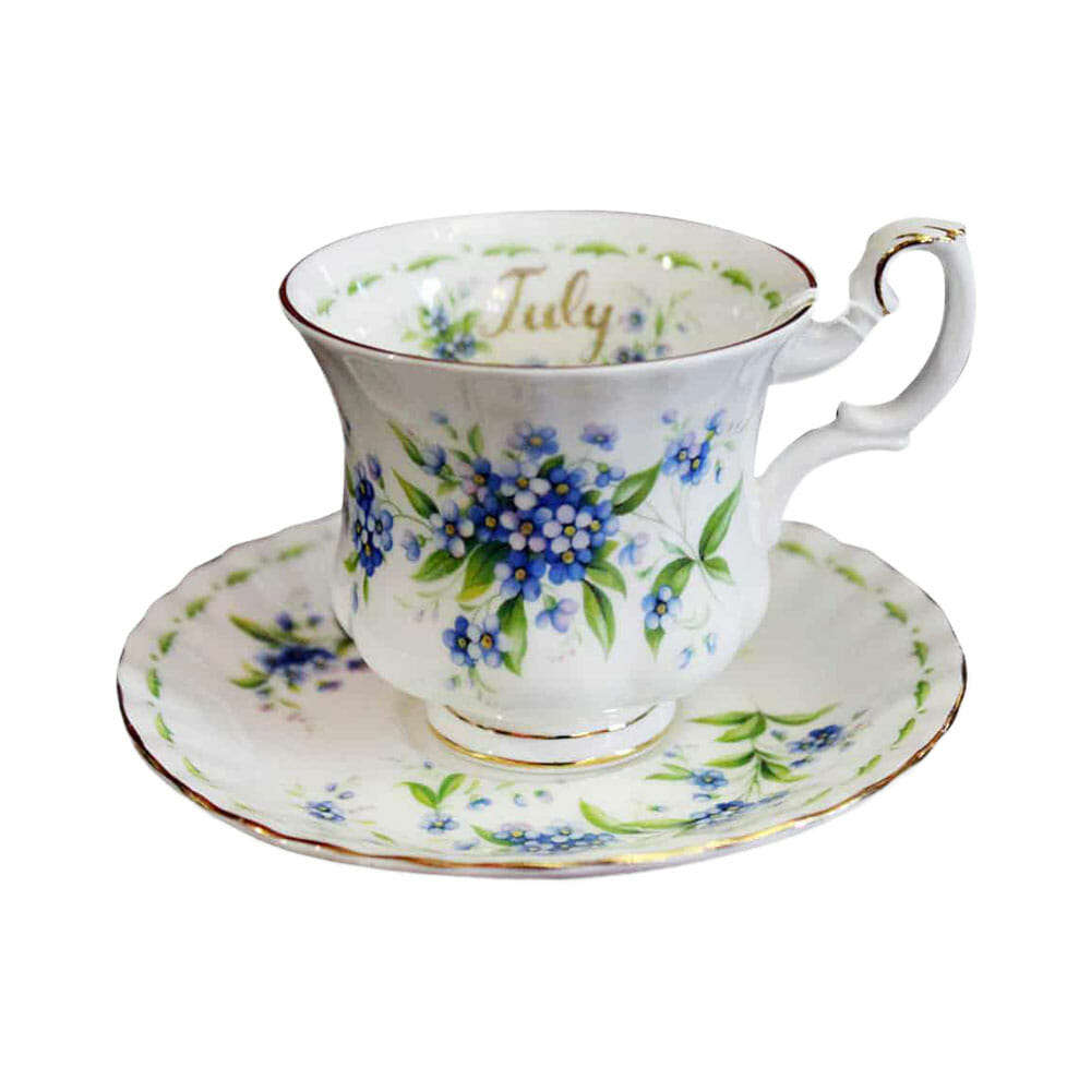 Royal Albert July Forget Me Not Demitasse Duo