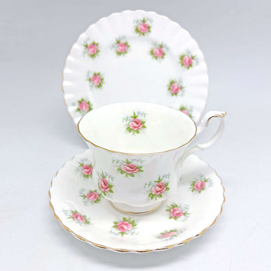 Royal Albert Forget Me Not Rose Tea Trio