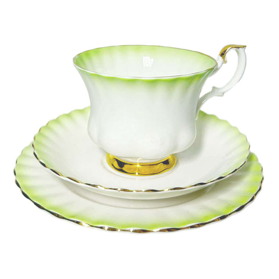 Royal Albert Rainbow Green Montrose Tea Trio