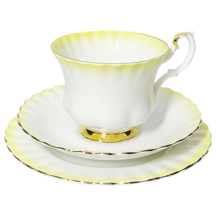 Royal Albert Rainbow Yellow Montrose Tea Trio