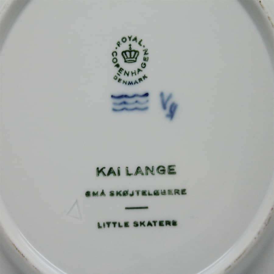Royal Copenhagen Little Skaters Christmas Plate 1965