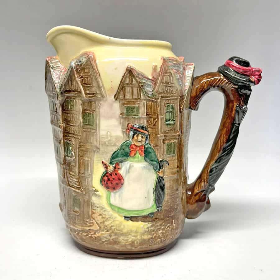 Royal Doulton Dickens Series Sairey Gamp Relief Moulded Jug