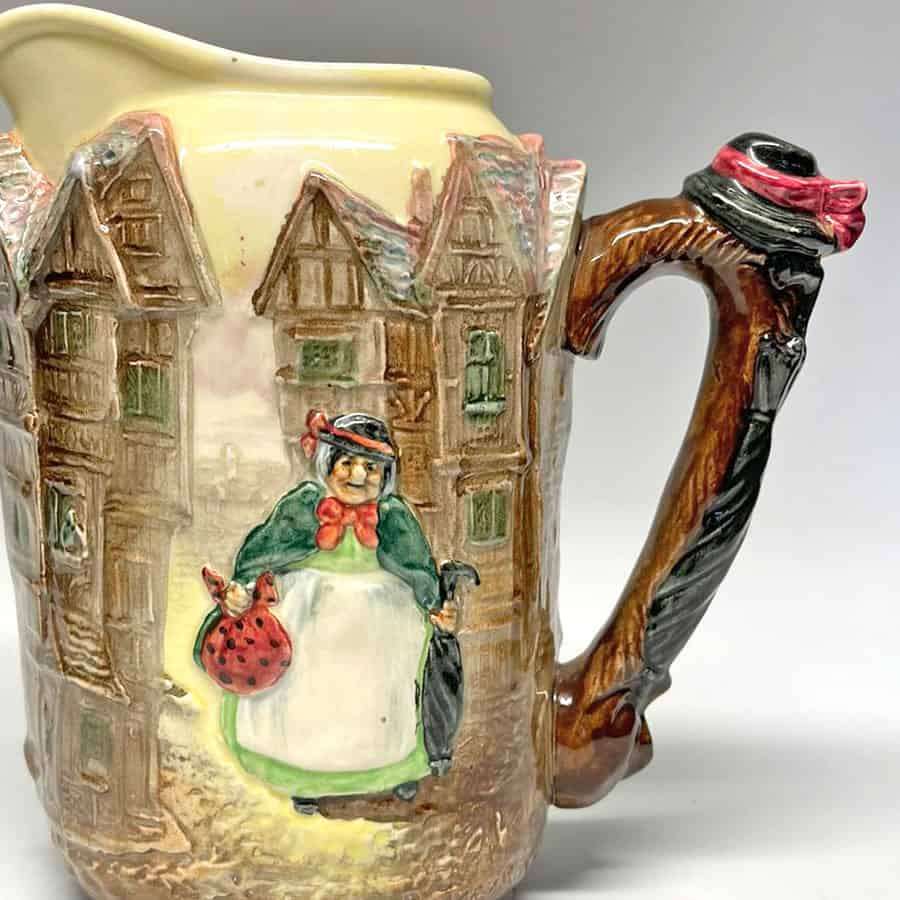 Royal Doulton Dickens Series Sairey Gamp Relief Moulded Jug