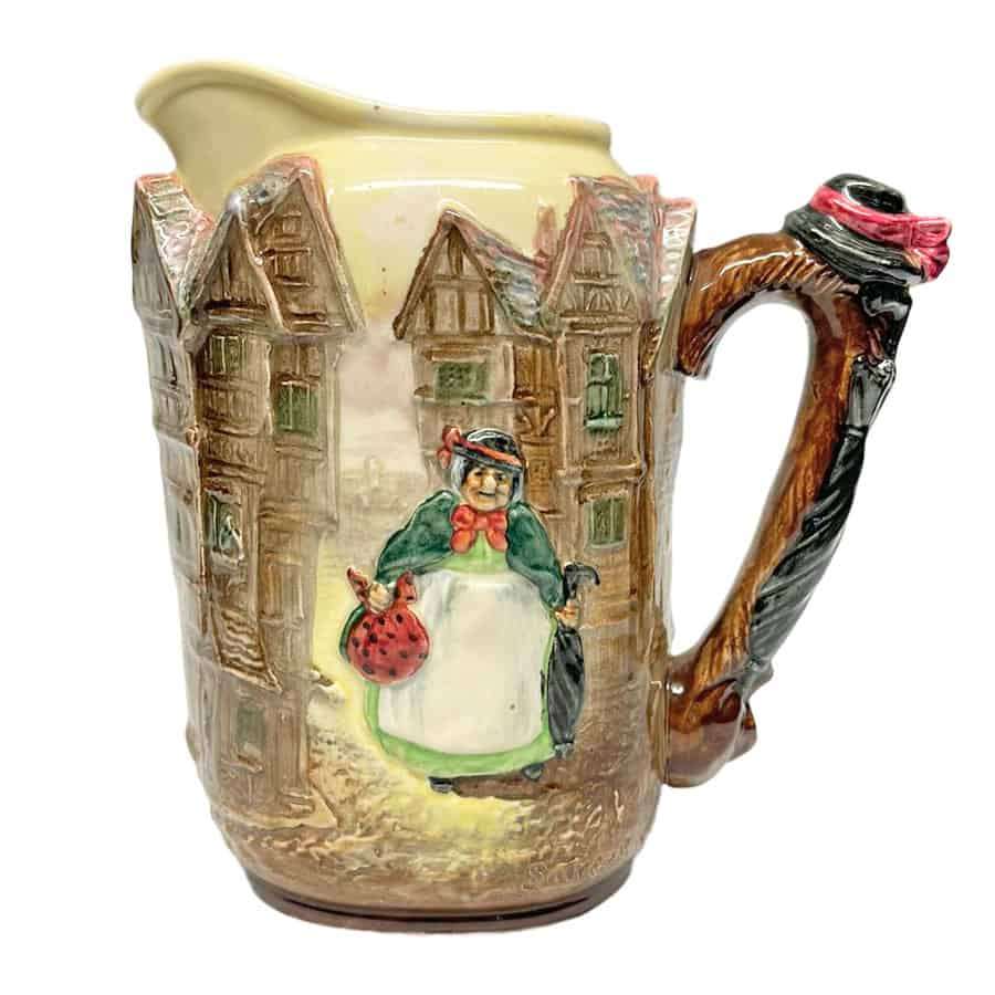 Royal Doulton Dickens Series Sairey Gamp Relief Moulded Jug