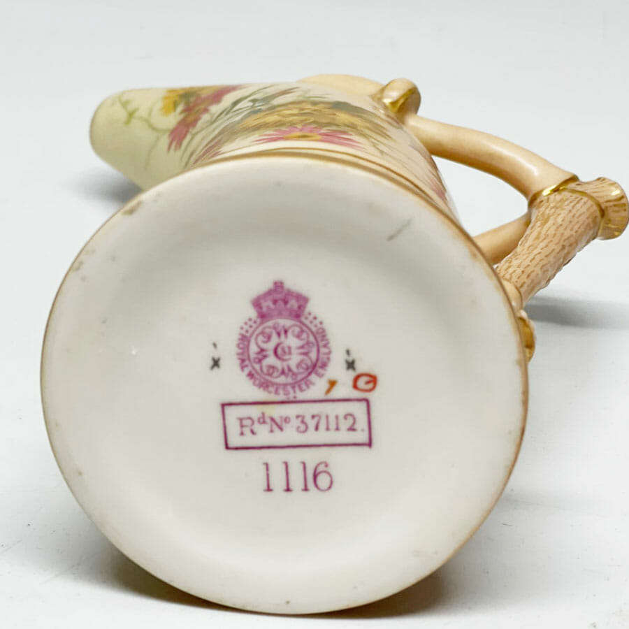 Royal Worcester Blush Ivory Ewer C1903