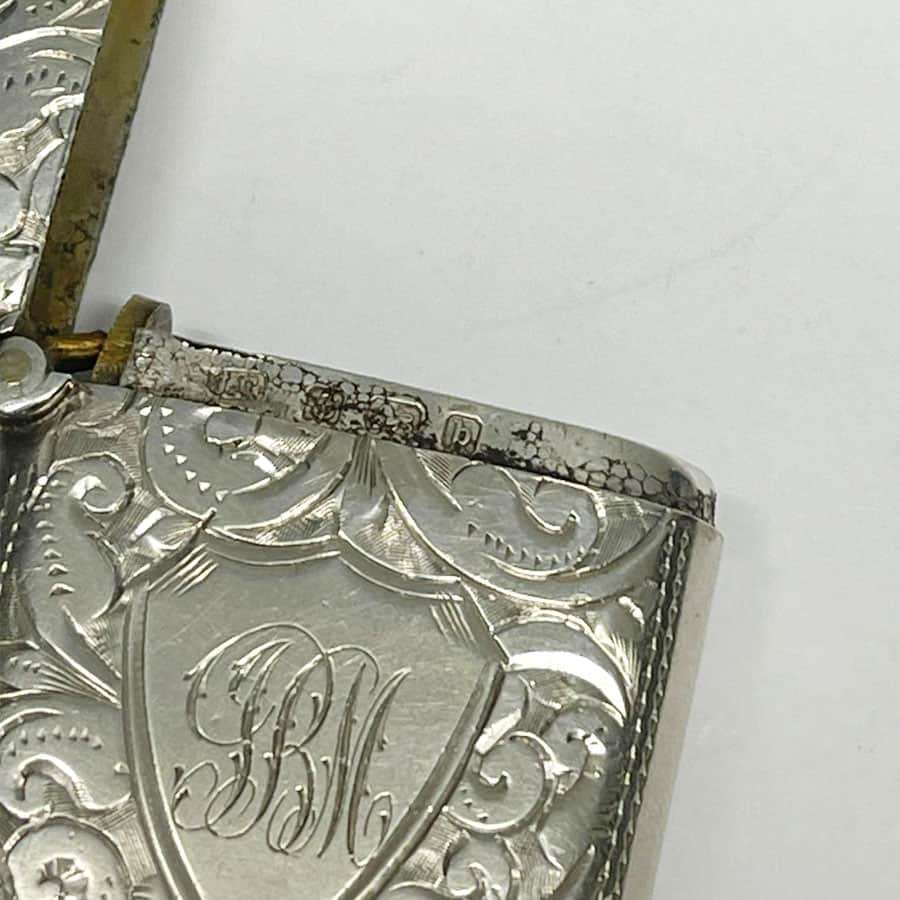 Silver Vesta Case Birmingham 1901 J Gloster