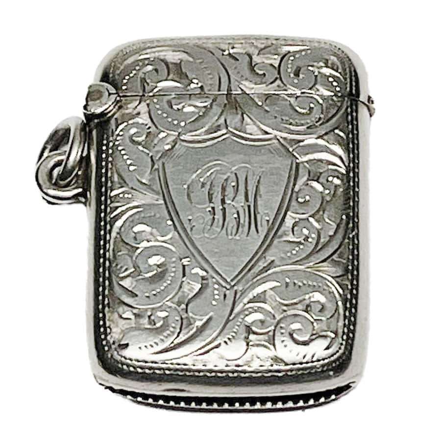 Silver Vesta Case Birmingham 1901 J Gloster
