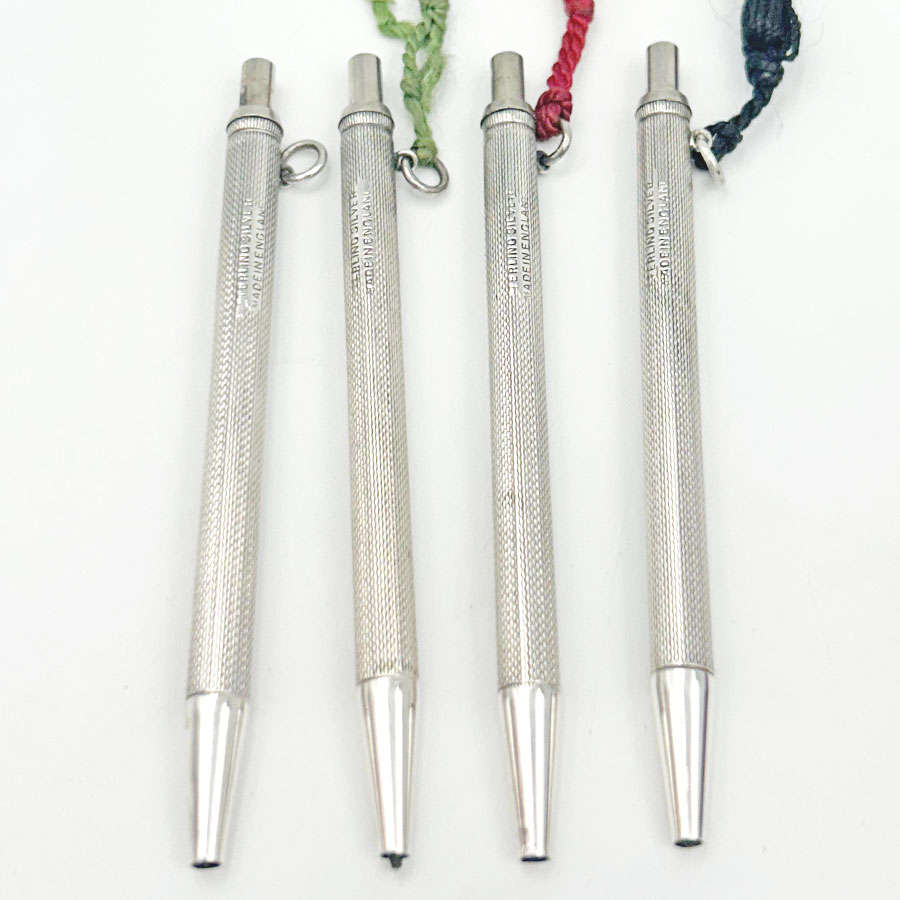 Sterling Silver Boxed Poker Pencil Set C1940