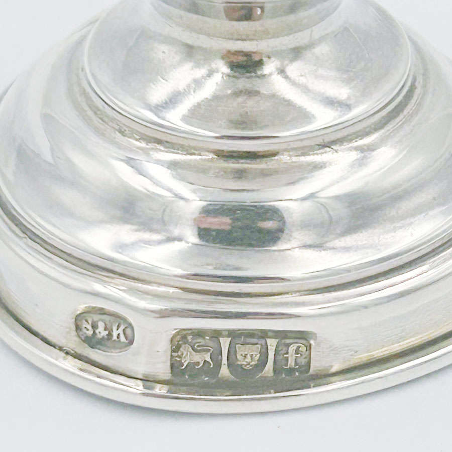 Sterling Silver Pedestal Kiddush Cup London 1901 S and K