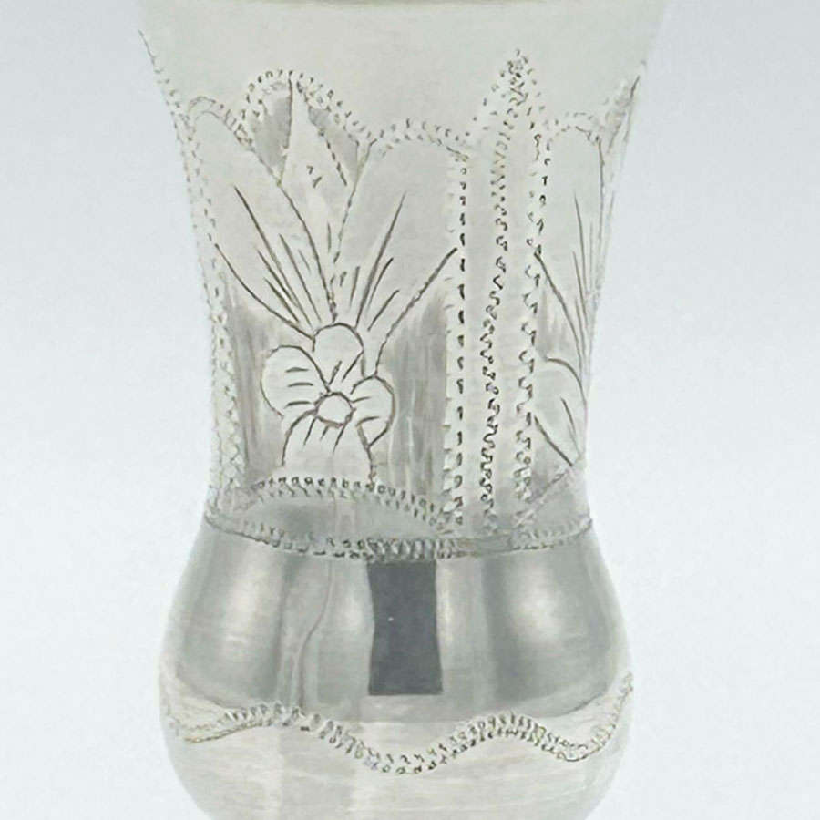 Sterling Silver Pedestal Kiddush Cup London 1901 S and K