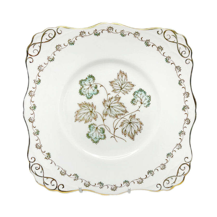 Tuscan Tea Cake Plate D1047 Maple Leaves