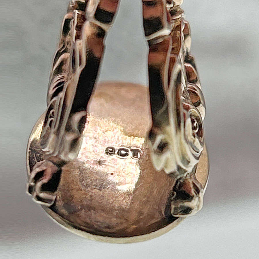 Victorian 9ct Gold Large Orante Fob Seal