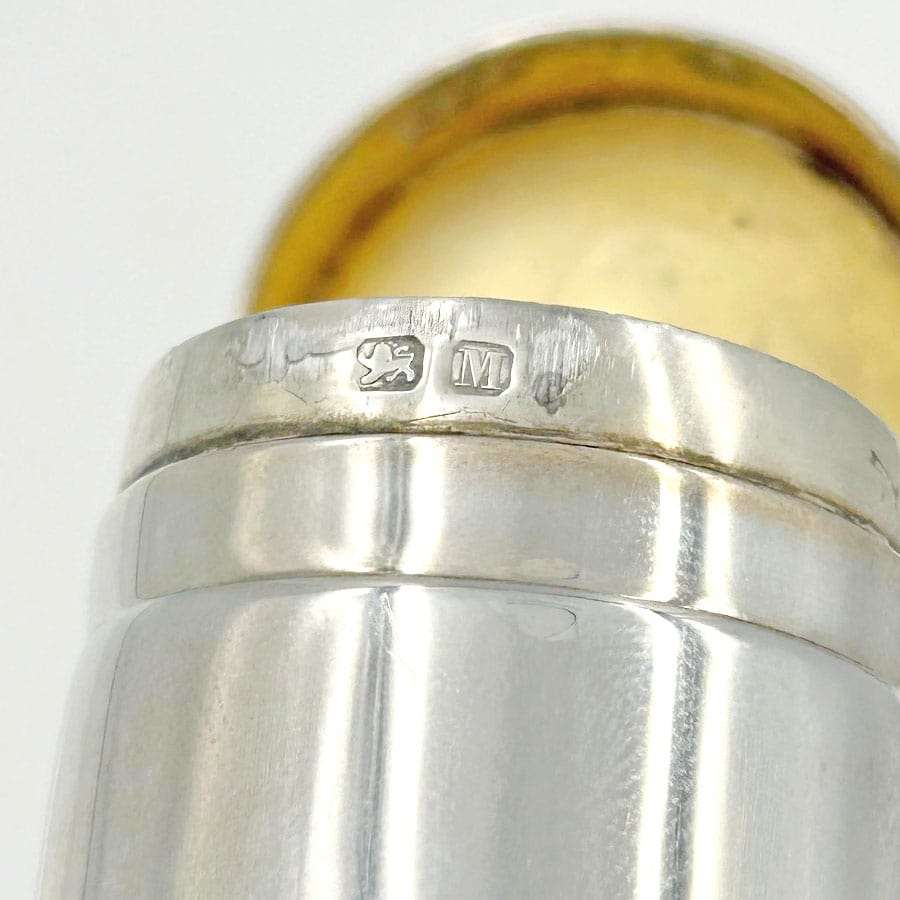 Victorian Hallmarked Silver Novelty Bottle Shaped Cigar Cutter Chester 1895