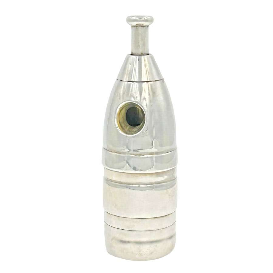 Victorian Hallmarked Silver Novelty Bottle Shaped Cigar Cutter Chester 1895