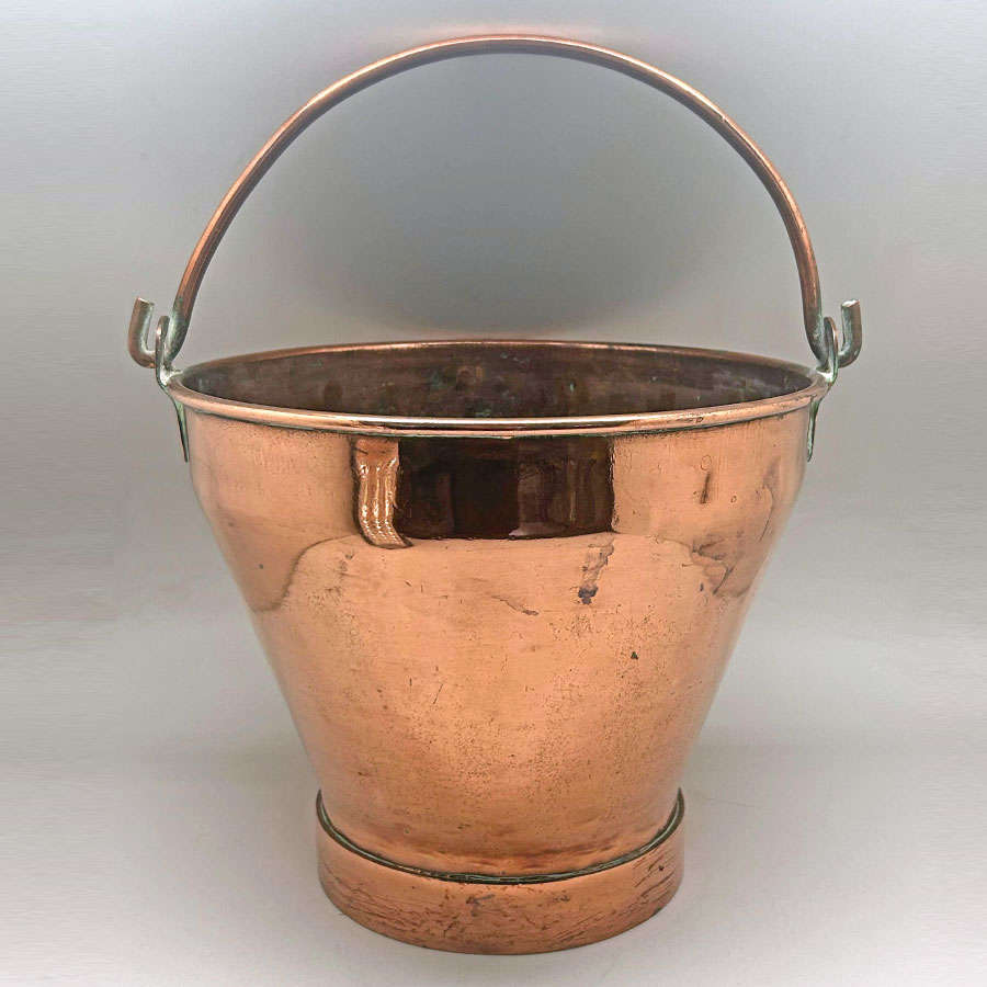 Victorian Large Copper Decorative Swing Handle Bucket