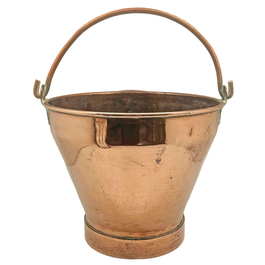 Victorian Large Copper Decorative Swing Handle Bucket