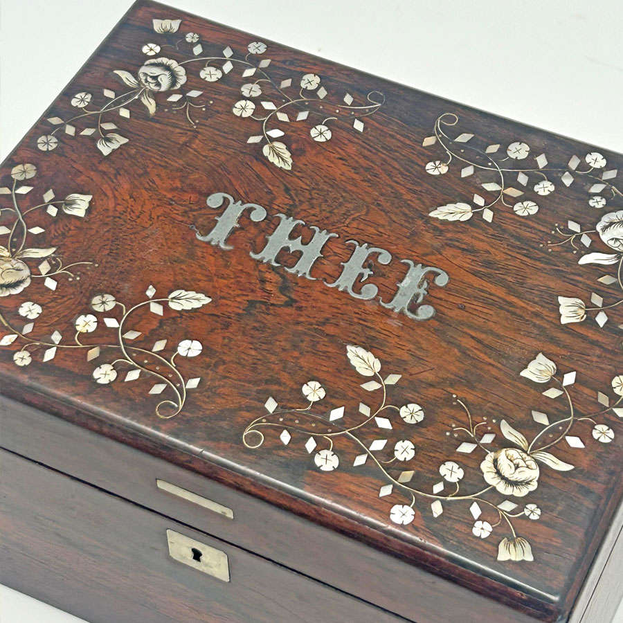 Victorian Silk Lined Rosewood Box