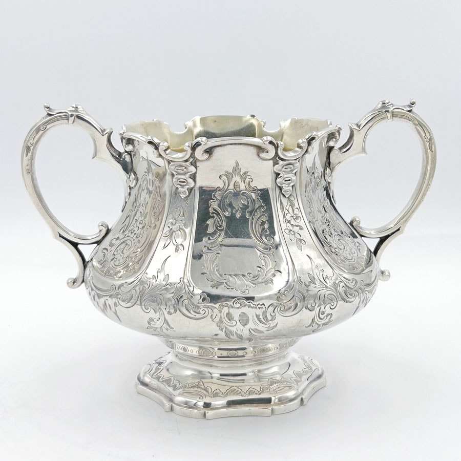 Victorian Hallmarked Silver Four Piece Tea Service London 1853 Barnard