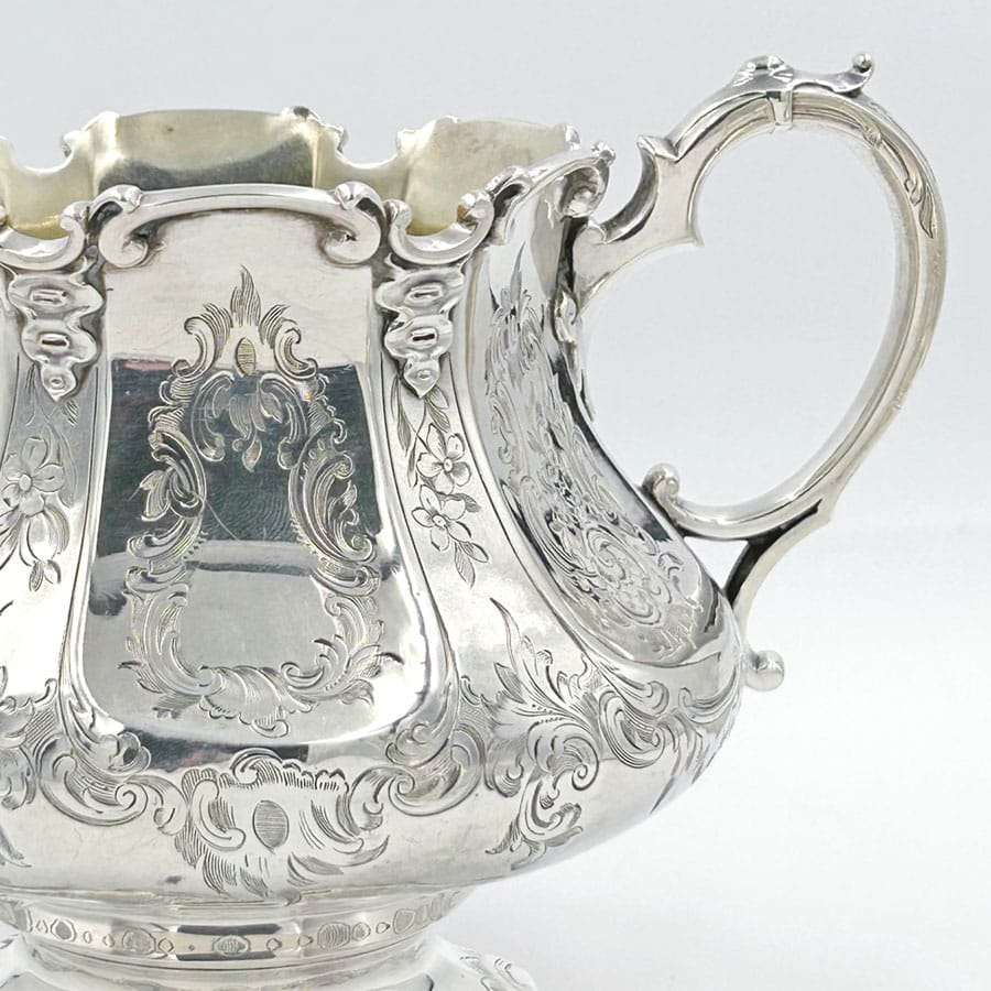 Victorian Hallmarked Silver Four Piece Tea Service London 1853 Barnard