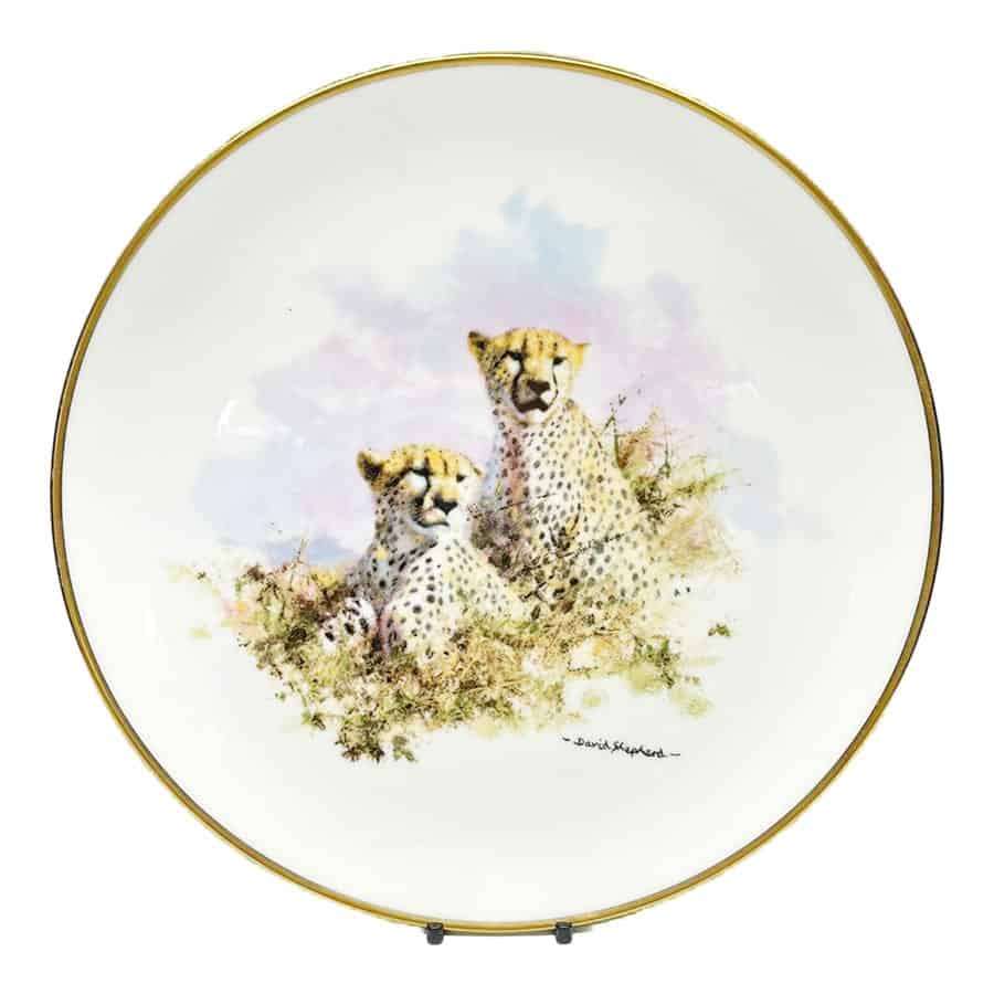Wedgwood David Shepherd Cheetah Wildlife Collection Plate