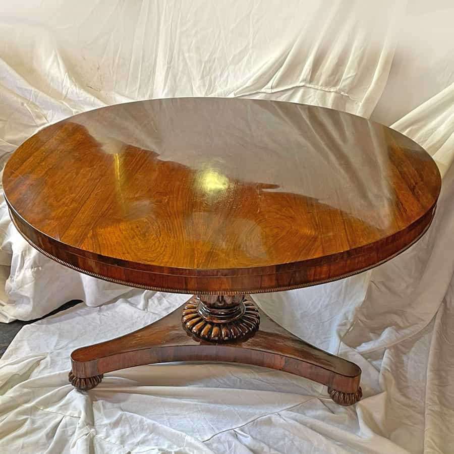 William VI Rosewood Tilt Top Centre Table C1860