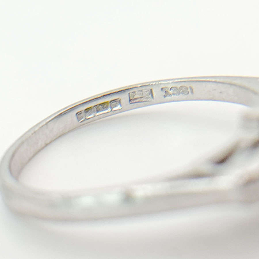 18ct White Gold Aquamarine Dress Ring C1940