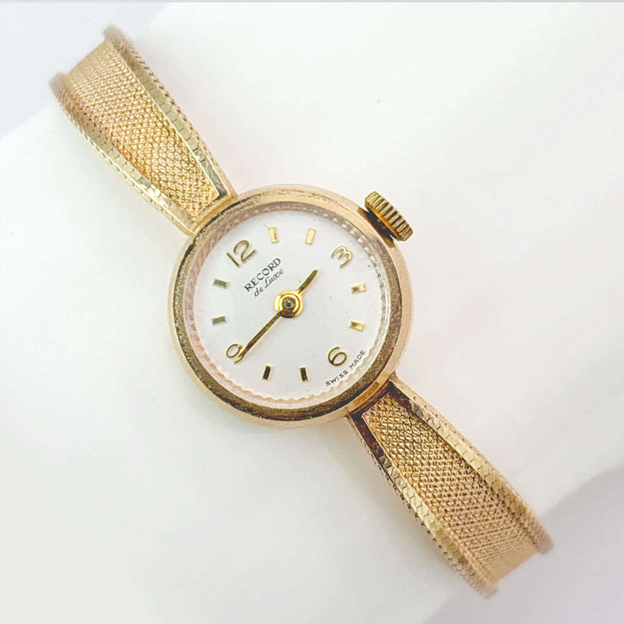 9ct Gold Record De Luxe Swiss Made Ladies Watch