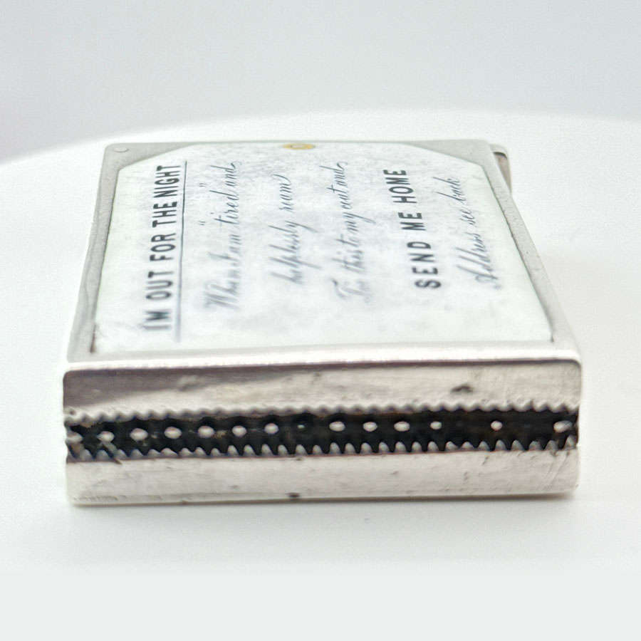 Rare Silver Send Me Home Vesta Case Birmingham 1907