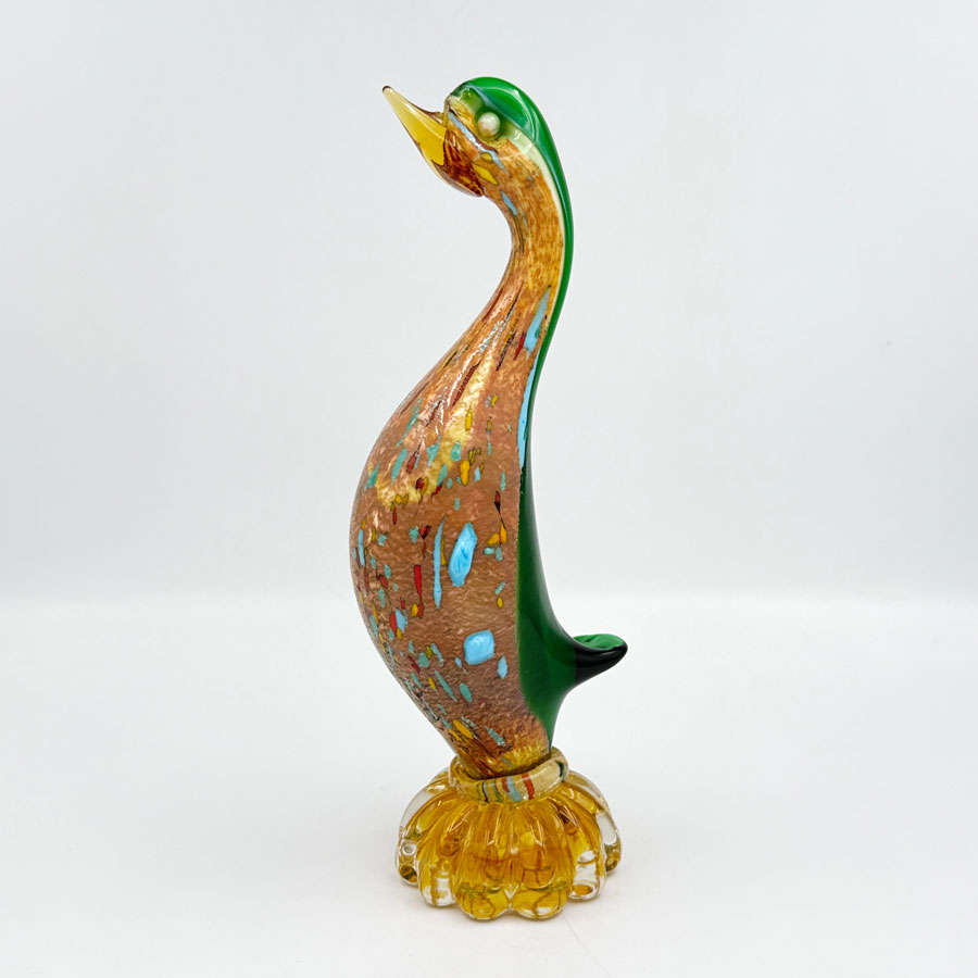 Murano Glass Duck On Base 20th