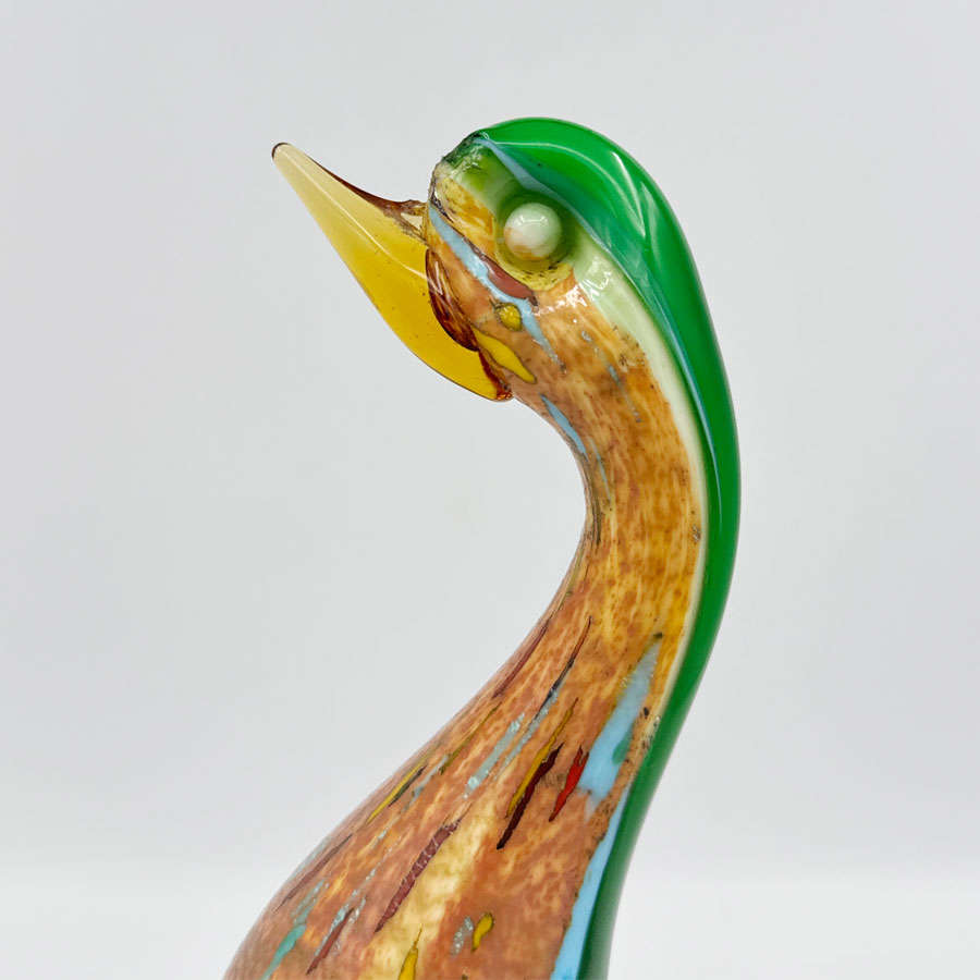 Murano Glass Duck On Base 20th