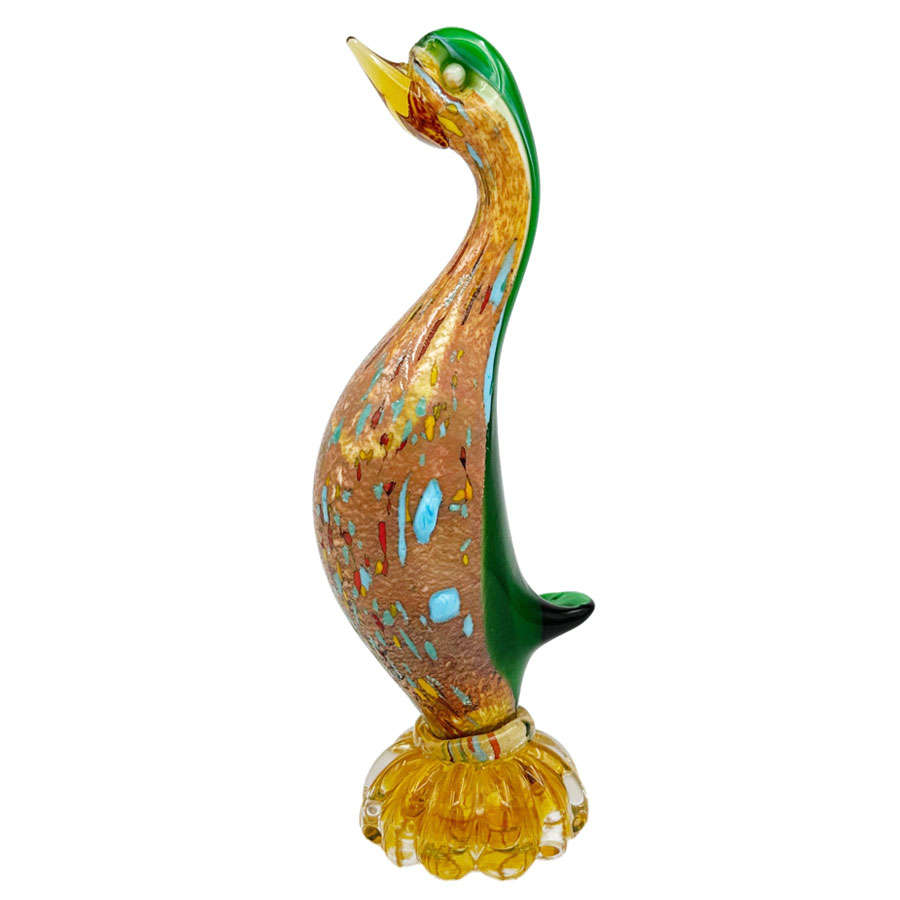 Murano Glass Duck On Base 20th